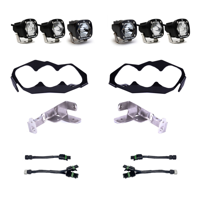 Can-Am Maverick Headlight Kit - Baja Designs - Triple S1 Unlimited - 2024+ Can-Am Maverick Headlight Kit - Baja Designs - Triple S1 Unlimited - 2024+